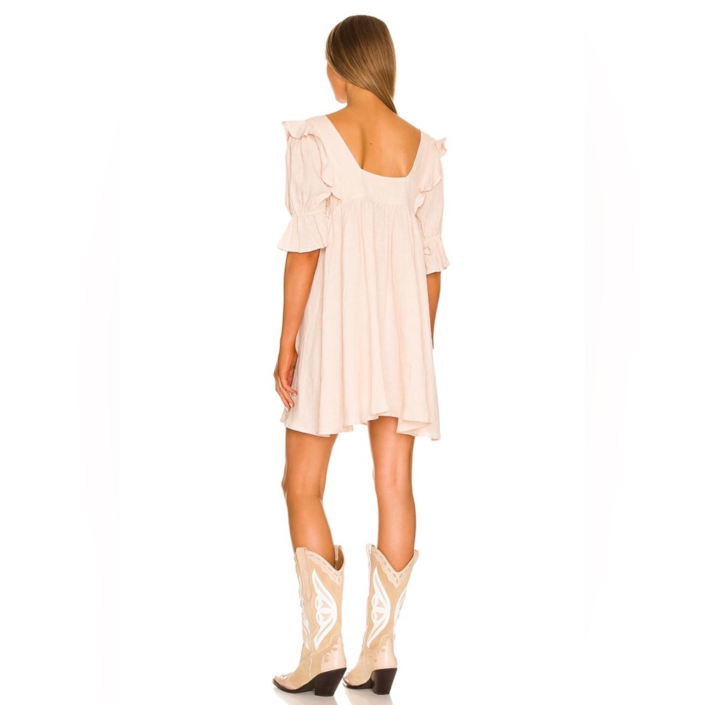 Spell Soft Cream Ruffle Mini Dress - Picture 9 of 11